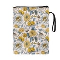 thumbnail image 2 of HELLHERO Yellow Blue Blooms Tote Bags Bible Covers for Zipper Bible Carrier Tote Bag Polyester with Pocket and Lightweight, 2 of 8