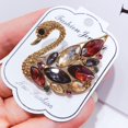 thumbnail image 5 of Broche de libélula con diamantes de imitación, aleación galvanizada, ramillete de animales retro, accesorios de ropa para mujer, broche de cisne, 5 of 5