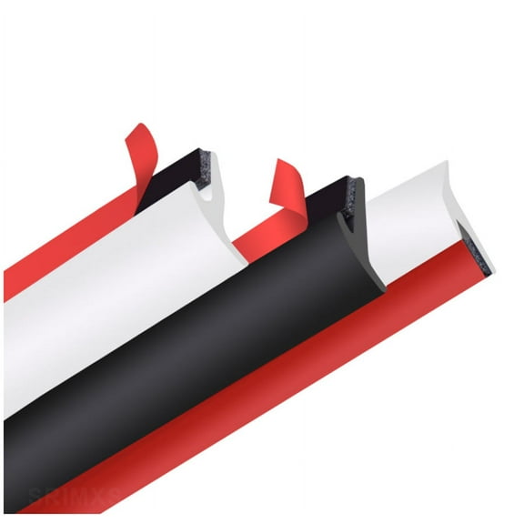 10M Slanted T-Type Sealed Strip Car Bumper Lip Headlight Edge Weatherstrip White
