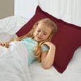 thumbnail image 2 of PiccoCasa 4 Pcs Pillowcases Soft Microfiber Pillow Shams King Burgundy, 2 of 7