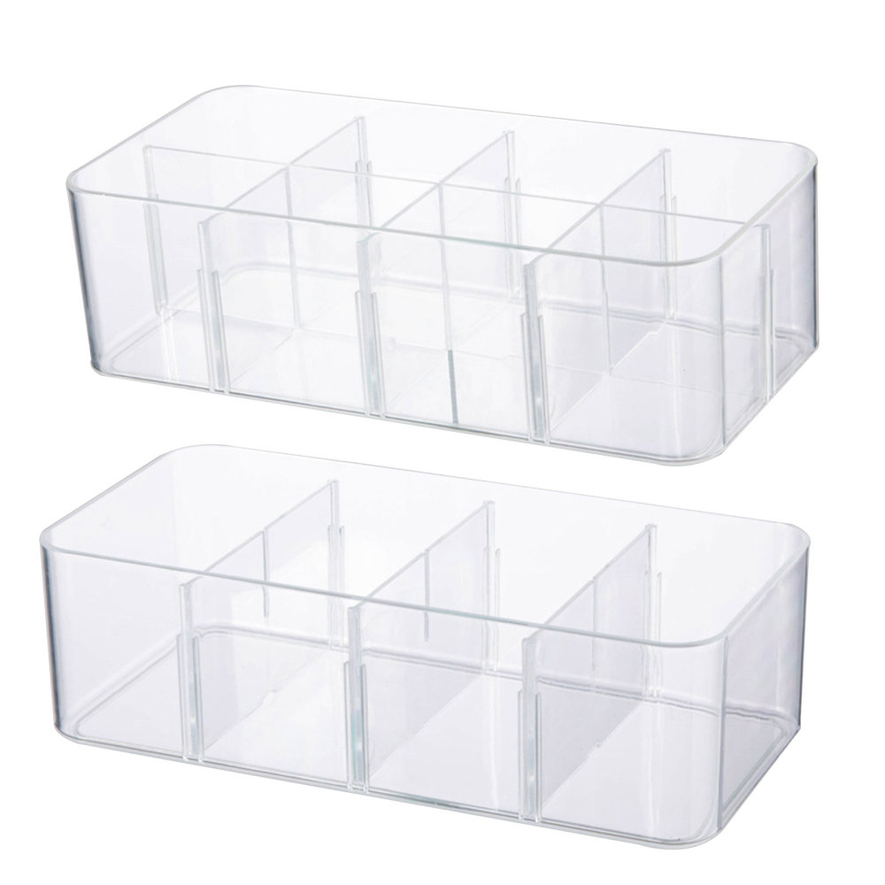 Stackable Storage Bins Dividers with Removable Partition Board for