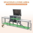 thumbnail image 3 of COZIWOW 94'' Wooden Large Rabbit Hutch with Pull Guinea Pig House Chincken Coop Gray, 3 of 12