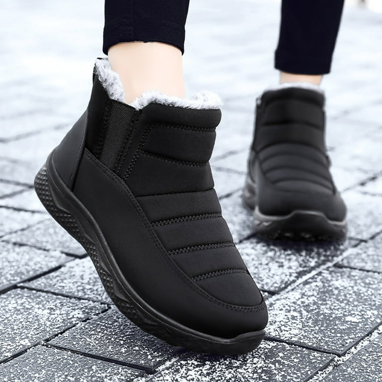 EHQJNJ Snow Boots for Women Black Platform Boots Fashion Winter