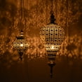 thumbnail image 6 of Westcharm Antique Silver Oriental Moroccan Pendant Light Ramadan Hanging Candle Lantern - Extra Large, 6 of 9