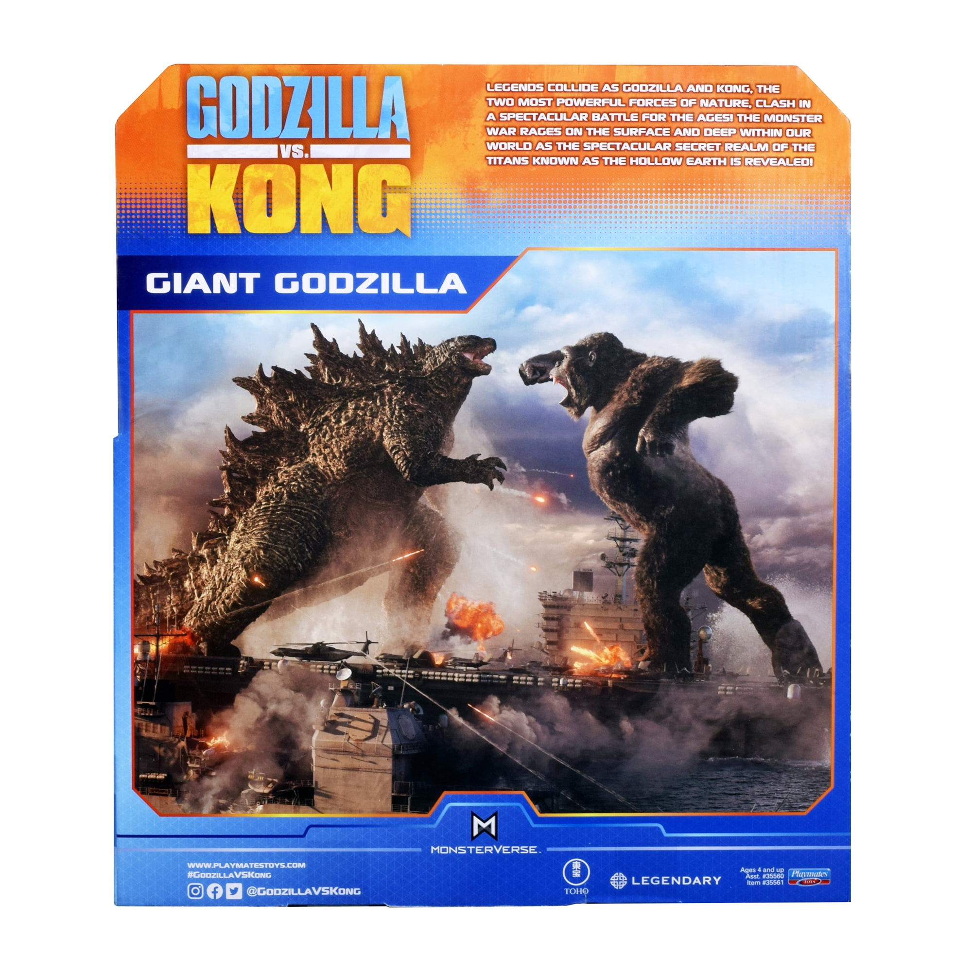 Playmates Godzilla Vs Kong 11” Giant Godzilla XL Figure 