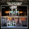 thumbnail image 2 of Ktaxon Lighted Christmas 3-Piece Deer Set Outdoor Yard Decoration Set,Multi-colored, 2 of 8