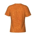 thumbnail image 6 of Vsdgher Orange Glitter Print Men's Dry Fit Mesh Athletic Shirts Moisture Wicking Tennis T-Shirt Tops, 6 of 9