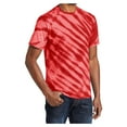 thumbnail image 4 of Yellow Rooster Men's Short Sleeve Tiger Stripe Tie-Dye Cotton T-Shirts Red 3XL, 4 of 6