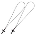 thumbnail image 5 of Vintage Wooden Cross Pendant for Car Hanging 2Pcs Religious Rearview Mirror Charm, 5 of 5