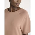 thumbnail image 5 of Joyspun Women's French Terry Sleep Top with Short Sleeves, Sizes XS-3X, 5 of 6