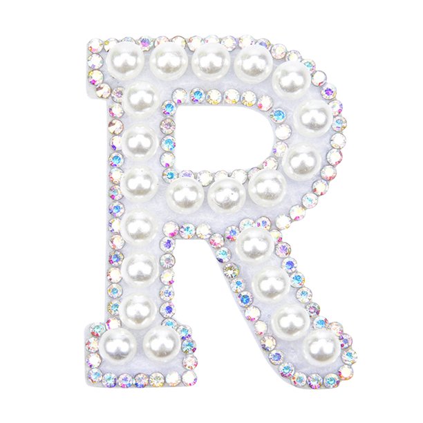 Stickers Letters Iron On Glitter Applique AZ Decorative Sew English