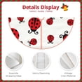 thumbnail image 3 of KLL Christmas Tree Skirt,Party Decorations Farmhouse for Christmas Decorations Holiday Party 36" -Fly Flying Ladybug, 3 of 6
