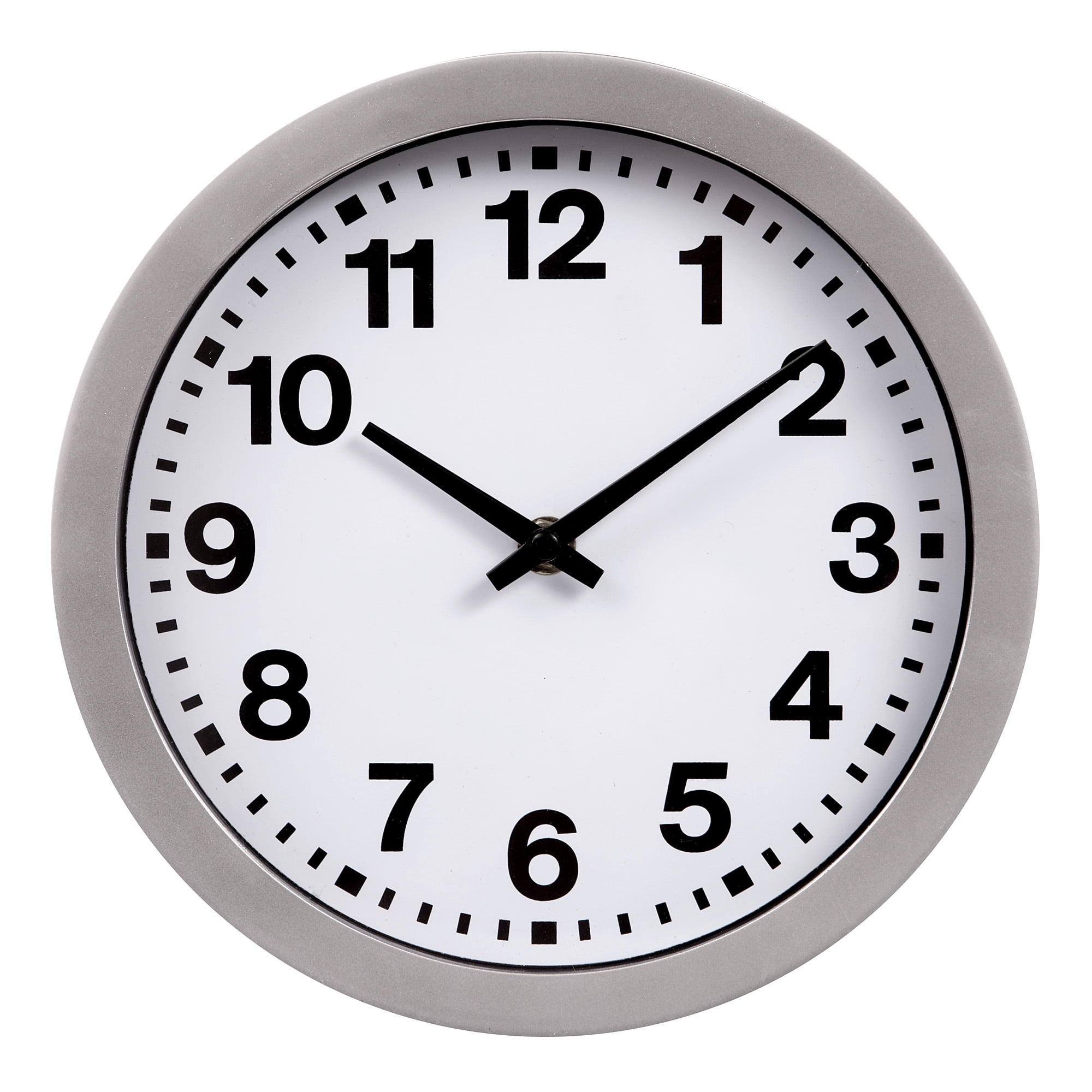 Nielsen Bainbridge 11 in. Round White Wall Clock with Bold Numbers ...