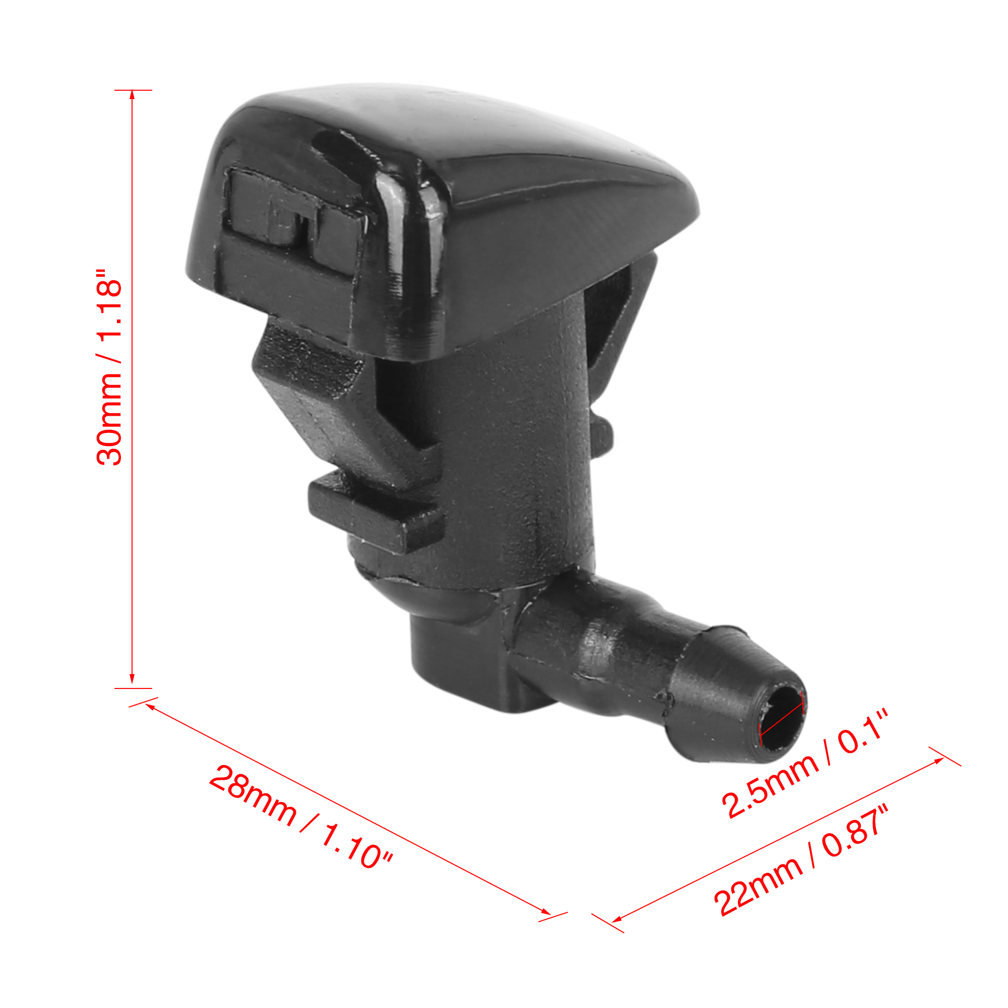Unique Bargains 2pcs Car Windshield Washer Nozzle Jet Durable