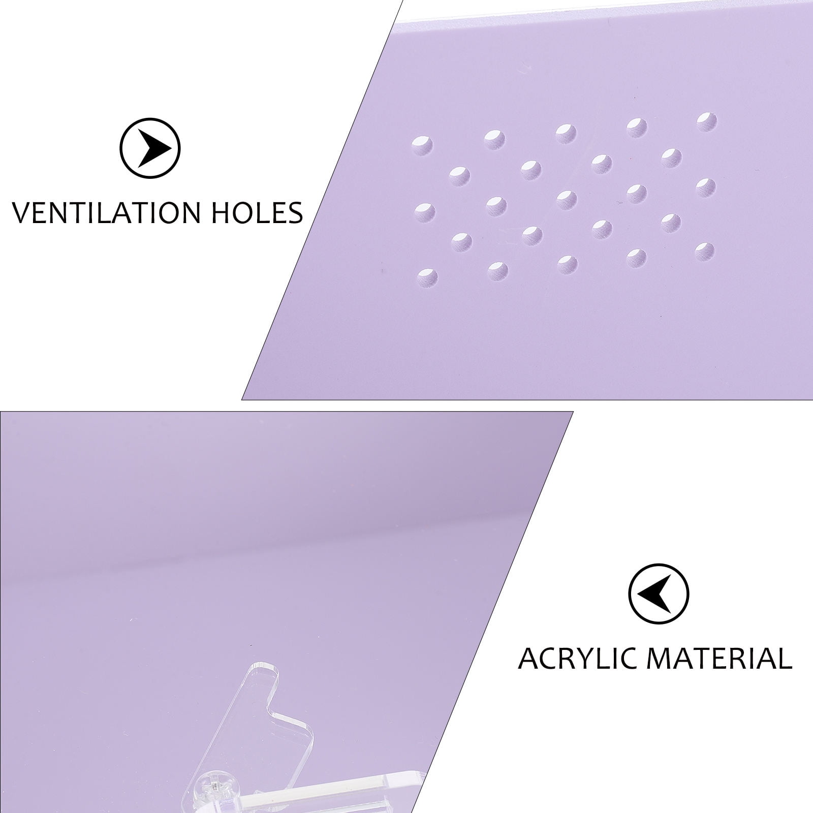 OFFIGAM White Acrylic Reptile Terrarium with Ventilation Holes for Safe, Comfortable, and Secure Care