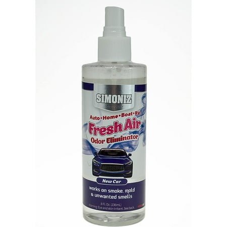 Simoniz - Fresh Air Auto Odor Eliminator 8 Ounce - On-The-Go Car Odor Eliminator Pump Spray -New Car Scent