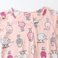 thumbnail image 2 of Defitshape Women's Short Sleeve Nightgown Cute Crew Neck Nightwear Sleepshirt Mini Sleep Lounge Dress Printed Patterned Sleepwear Cartoon Cotton Pink Sheep Large, 2 of 4