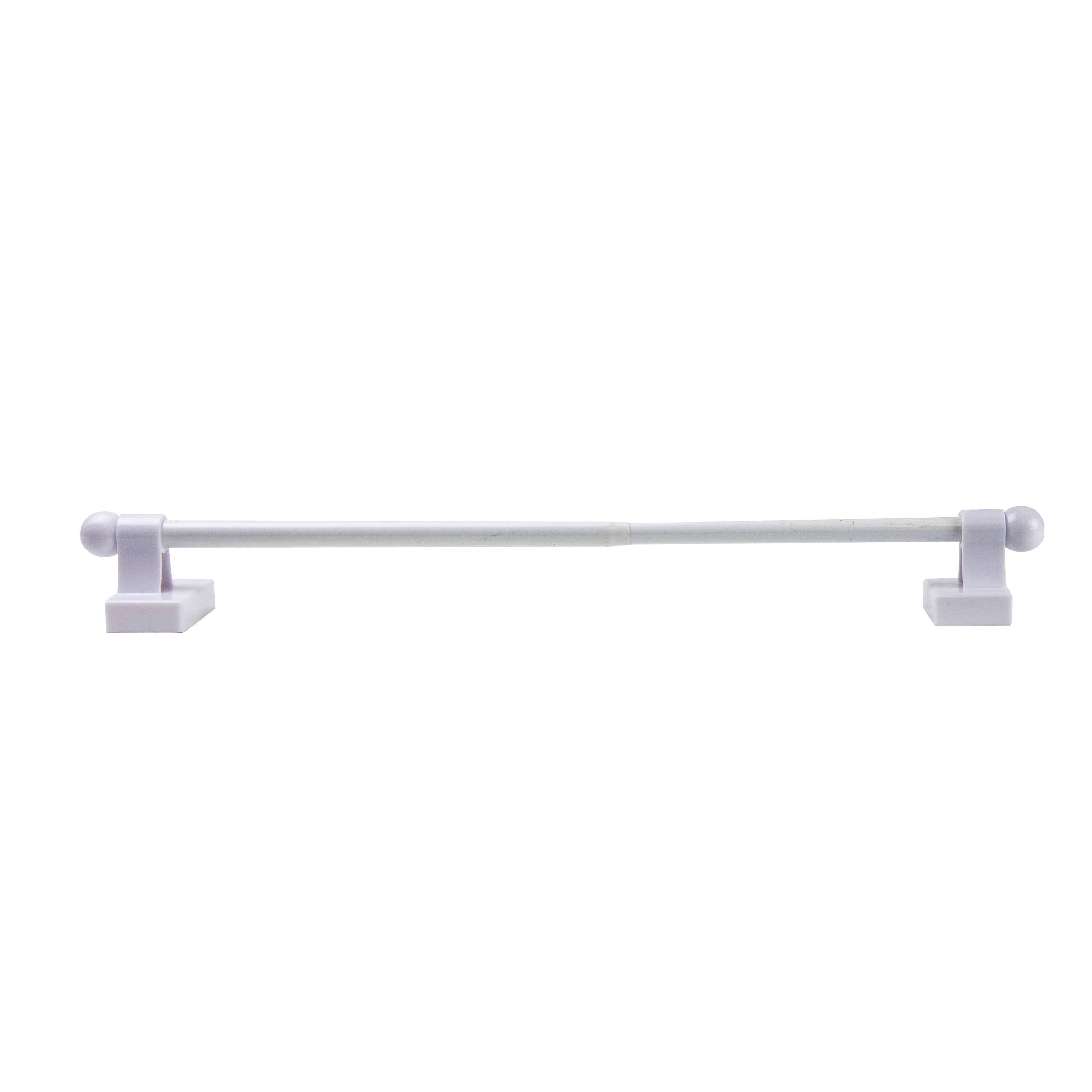 Adjustable 28"-48" Magnetic Curtain Rod ( Set of 4 ) - White
