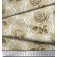 thumbnail image 3 of Soimoi Modal Satin Fabric Dot,Damask & Rose Flower Decor Fabric Printed Yard 42 Inch Wide, 3 of 3