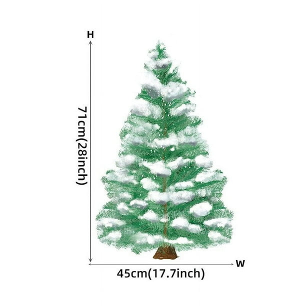 Pegatinas de pared de árbol de Navidad para sala de estar, calcomanías de pared para decoración del hogar, ventana de vidrio, escaparate de tienda, decoración del hogar, nuevo