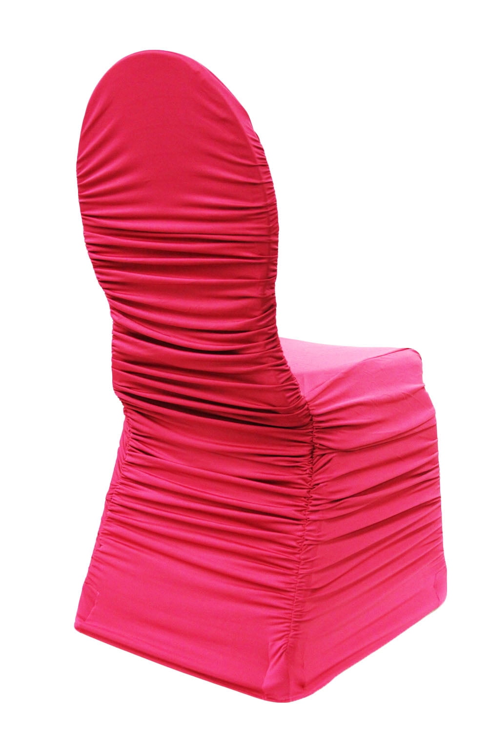 Ruched Fashion Spandex Banquet Chair Cover Fits Round Banquet or Crown Top Banquet White 1 Piece Walmart