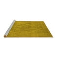 thumbnail image 2 of Ahgly Company Machine Washable Indoor Round Oriental Yellow Industrial Area Rugs, 3' Round, 2 of 4