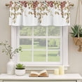 thumbnail image 2 of Fall Leaf Curtain Valances for Windows, Kitchen Valance Window Treatments Panel 2 Pack, Thanksgiving Autumn Country Eucalyptus Rod Pocket Short Curtains for Bathroom Bedroom 54 x 18 Inch, 2 of 8