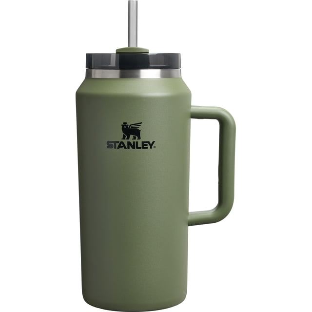 Stanley Quencher H2.0 - Vaso con asa y pajita, 64 onzas, tapa de 3 posiciones Flowstate | Gran capacidad para viajes y deportes | Copa de acero inoxidable aislada | Sin BPA | Pino seco