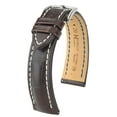 thumbnail image 1 of Hirsch Capitano Alligator Watch Strap - Brown - L - 22mm / 18mm - Shiny Silver Buckle - Water Resistant Alligator Leather Band, 1 of 9