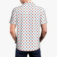 thumbnail image 6 of Wukai Red Blue Polka Dots Men’s Polo Shirts,Quick-Dry Athletic Shirt,Classic Fit Shirts-3X-Large, 6 of 8