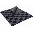 thumbnail image 3 of Picnic TIME Outdoor Picnic Blanket Tote, 59"x51" Foldable Beach & Camping Blanket with Soft Fleece, Water-Resistant Bottom, Adjustable Strap & Zippered Pocket (Black Checkers), 3 of 8