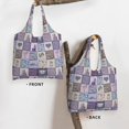 thumbnail image 3 of Xecao's Lavender Flowers Canvas Tote Bag is a versatile choice for women, serving as a stylish beach bag, shopping bag,and reusable grocery bag., 3 of 5