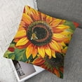thumbnail image 7 of Shangniulu Set of 2 Sunflower Throw Pillow Cover Couch Pillow Case Square Outdoor Pillow Sofa Bed Pillowcase Decorative White, 7 of 7