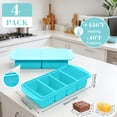 thumbnail image 2 of Lumikrypt 2Pcs Silicone Freezer Tray with Lids, 1-Cup & 2-Cup Large Food Freezer Containers, Freezer Ice Cube,Ideal for Freezing Soups, Sauces, and Microwave-Safe Single-Serving Meals, 2 of 7