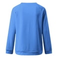 thumbnail image 5 of Sweatshirt for Women Classic Plain Crewneck Long Sleeve Raglan Shoulder Relaxed Fit Soft Fleece Lining Casual Comfy Daily Wear Basic Clothes, 5 of 5