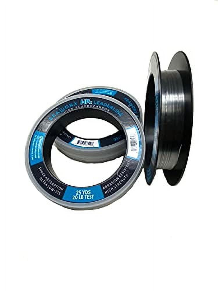 Seaworx Fluorocarbon High Density Fishing Leader Line - Low Visibility Easy to Use and Abrasion Resistant