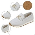 thumbnail image 4 of Women's Classic Slip on Penny Loafers Walking Shoes Soft Breathable Mesh Platform Casual Flats Dress Shoes, 4 of 6