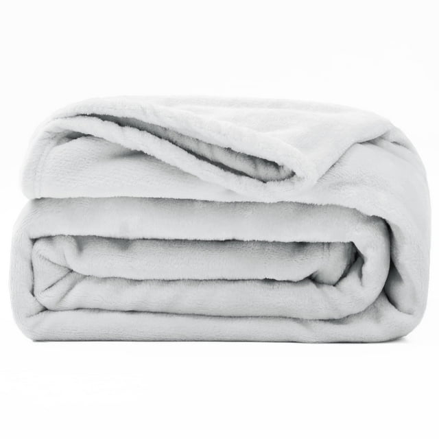 Deconovo Manta de cama Twin-XL, suave y ligera, gris, 152 cm de ancho x 203 cm de largo, manta de forro polar, suave y acogedora, microfibra de lujo