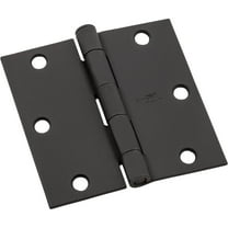 National Hardware - V512 3-1/2" SQR Hinge 3/pk - Black