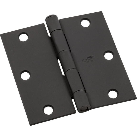 National Hardware - V512 3-1/2" SQR Hinge 3/pk - Black