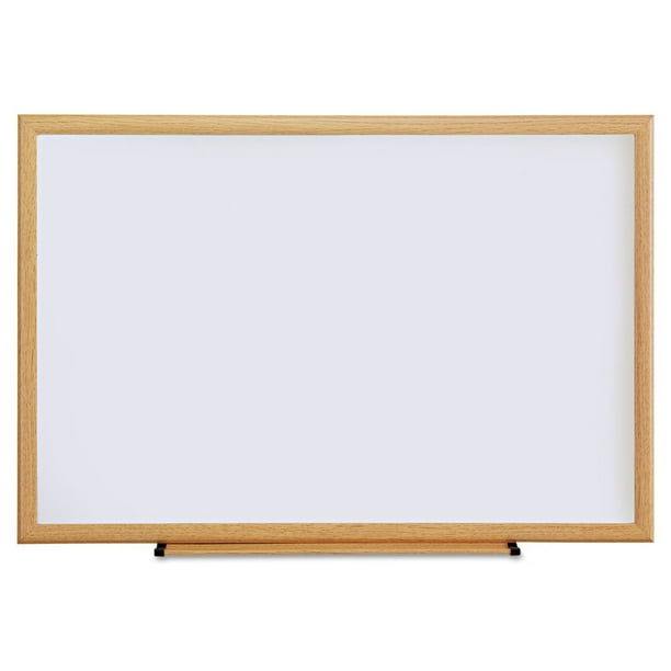 Universal Deluxe Melamine Dry Erase Board, 36 x 24, Melamine White