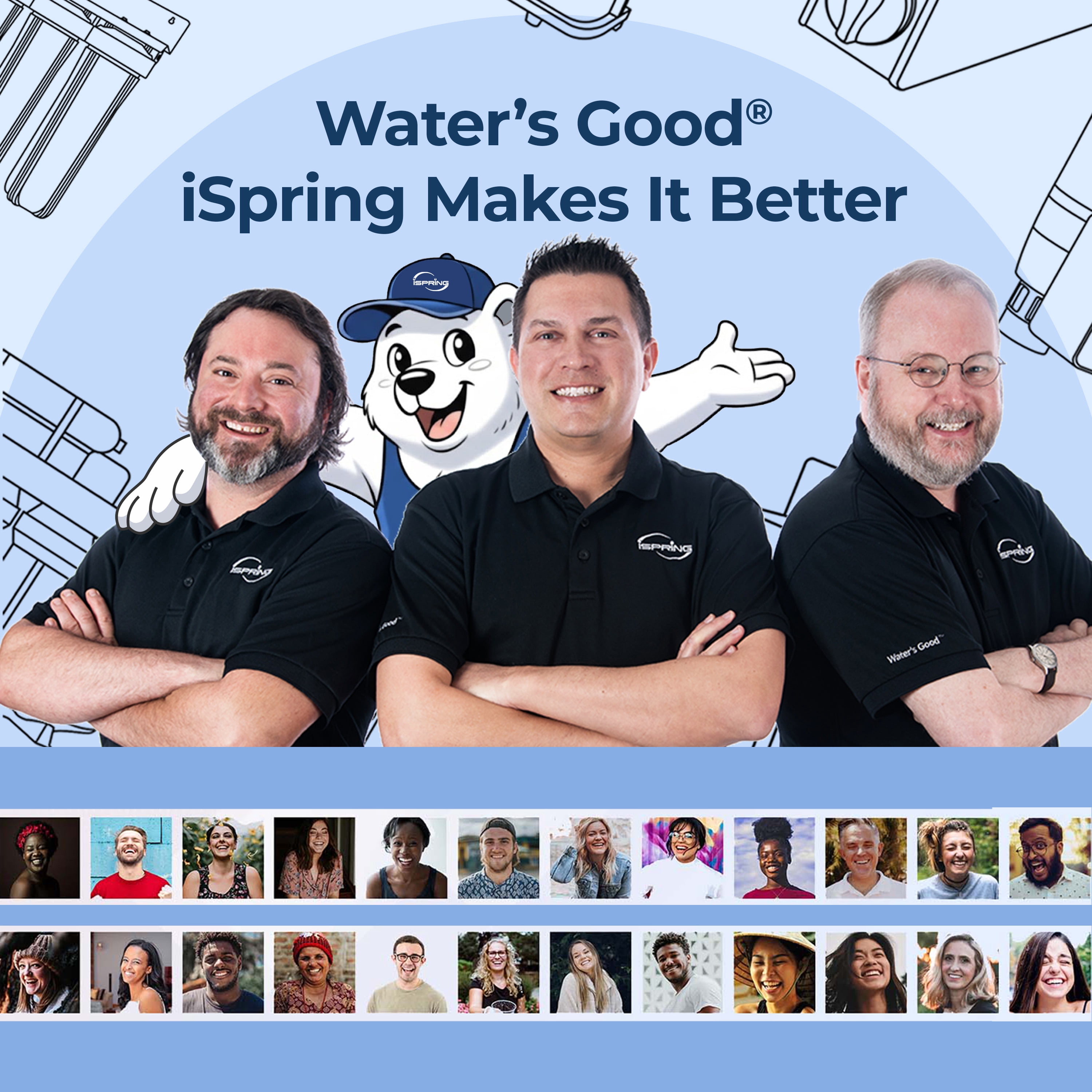 iSpring WGB32B-PFKS PFAS & Heavy Metals Whole House Water Filter System, SGS-Tested to Reduce Up to 99% PFOA & PFOS, 3-Stage Filtration Removes Sediment, Lead, Chlorine, Taste & Odor