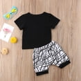 thumbnail image 3 of EYIIYE Baby Boy?s Letter Round Neck T-shirt and Geometric Pattern Shorts, 3 of 7