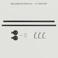 thumbnail image 6 of Exclusive Home Vulcan 1" Window Curtain Rod and Finial Set, Adjustable 36"-72", Matte Black, 6 of 8