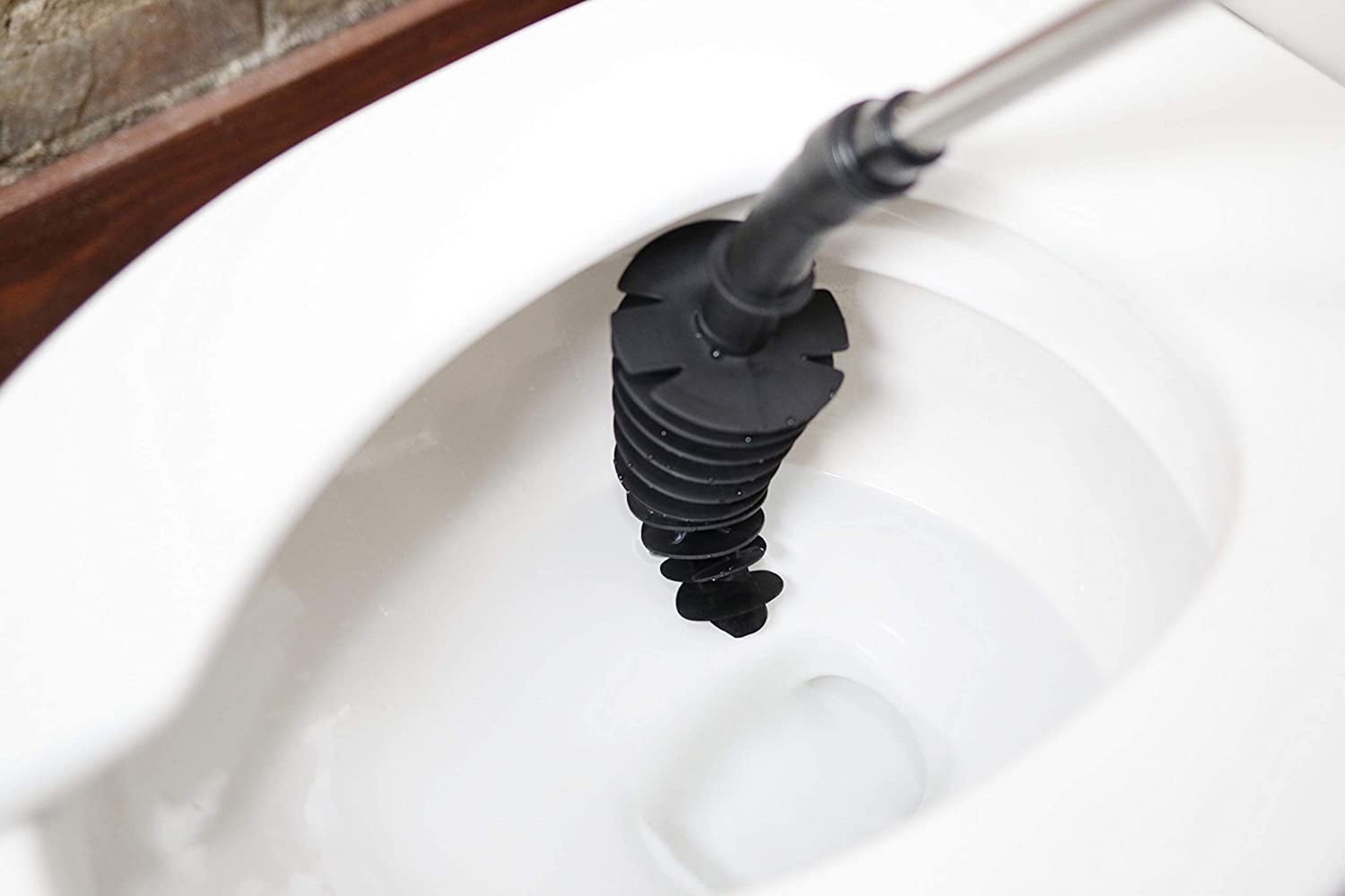 (3 pack) ToiletShroom Plunger with Stainless Steel Handle and Caddy Holder, 2 Piece