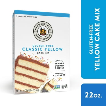 King Arthur, Gluten-Free Yellow Cake Mix, Gluten-Free, Non-GMO Project Verified, Certified Kosher, Non-Dairy, 22 Ounces