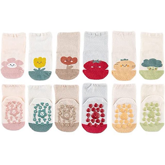 pares de calcetines de algodón Calcetines antideslizantes para el suelo Calcetines antideslizantes JFHHH pequeña