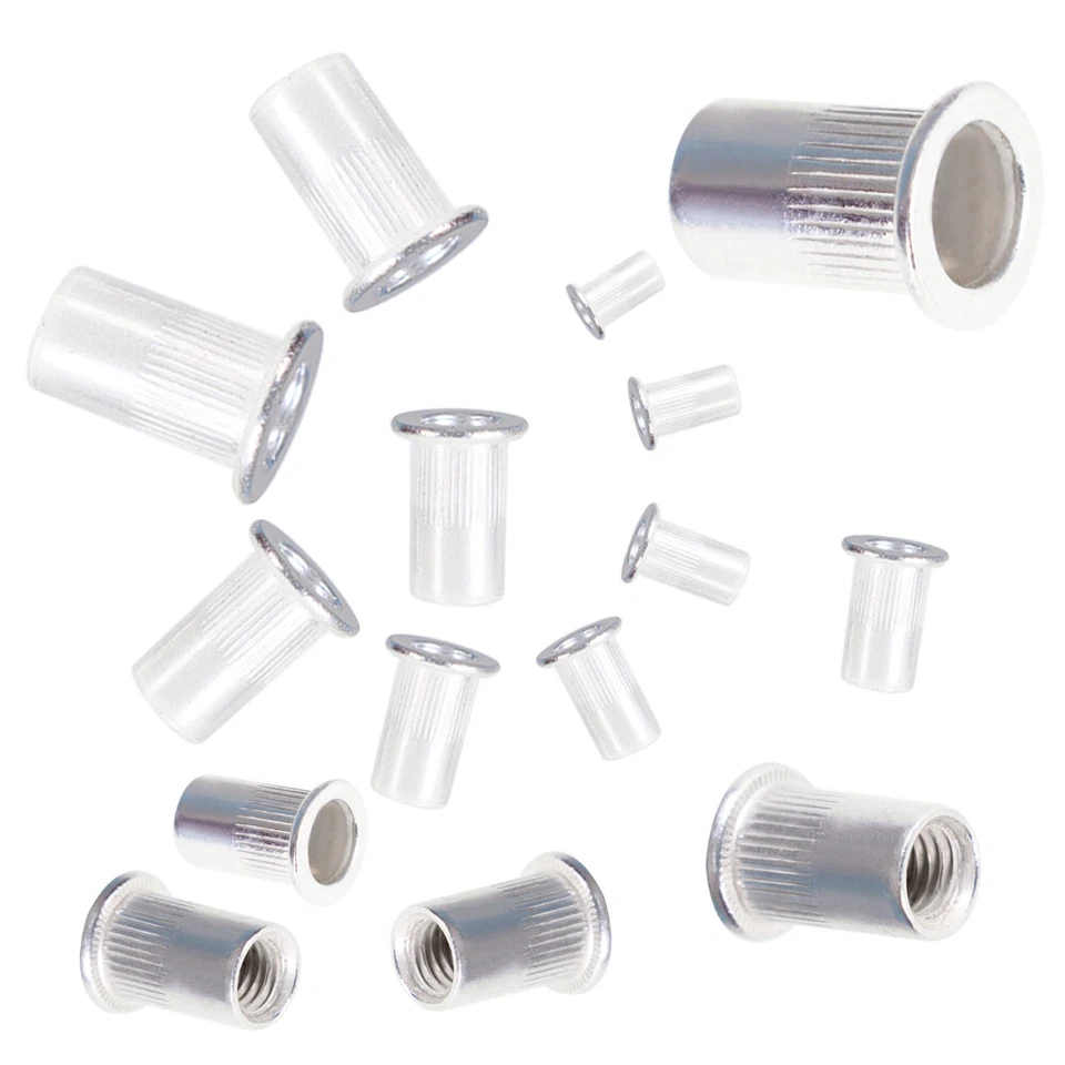 CIRCLE- 300 Pack Aluminum Rivet Nut Rivnut Nutsert Kit Case 150Pcs Metric And 150Pcs Sae