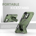 thumbnail image 4 of TECH CIRCLE for iPhone 16 Plus Magnetic Armor Hybrid Case with Invisible Stand [Compatible with MagSafe] Military Grade Rugged Protection Heavy Duty Shockproof Case for Wamen Men,Armygreen, 4 of 7