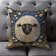 thumbnail image 2 of Standard Pillow Covers with Zipper 45x45cm Cute Lamb Sheep Pattern, Soft Polyester Fabric for Sofa & Bed Home Decor, Hidden Zipper & Easy Care, 2 of 6